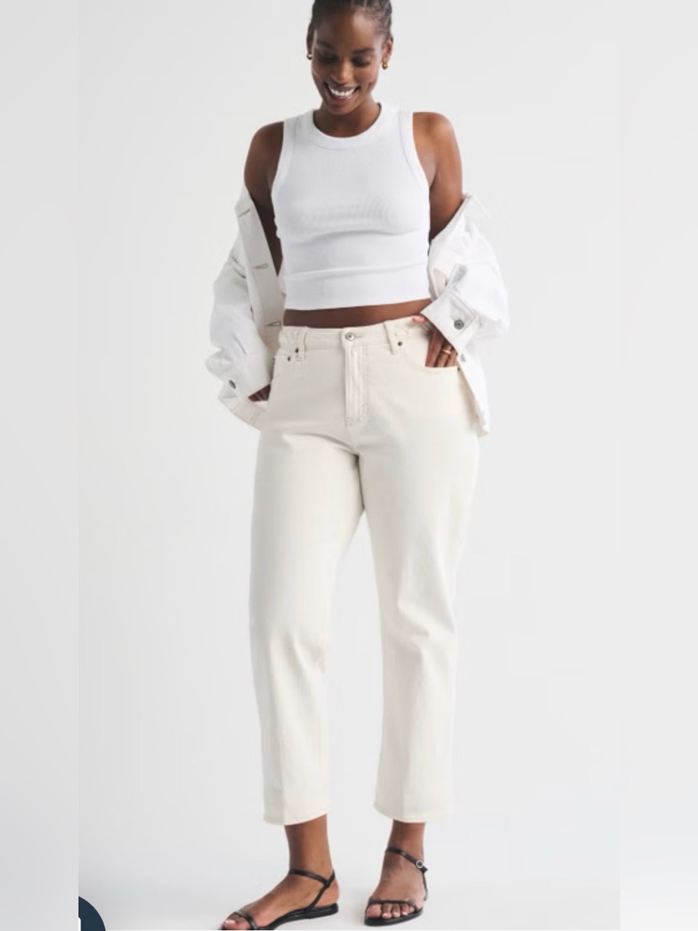 Abercrombie High-Rise Straight Leg Jeans